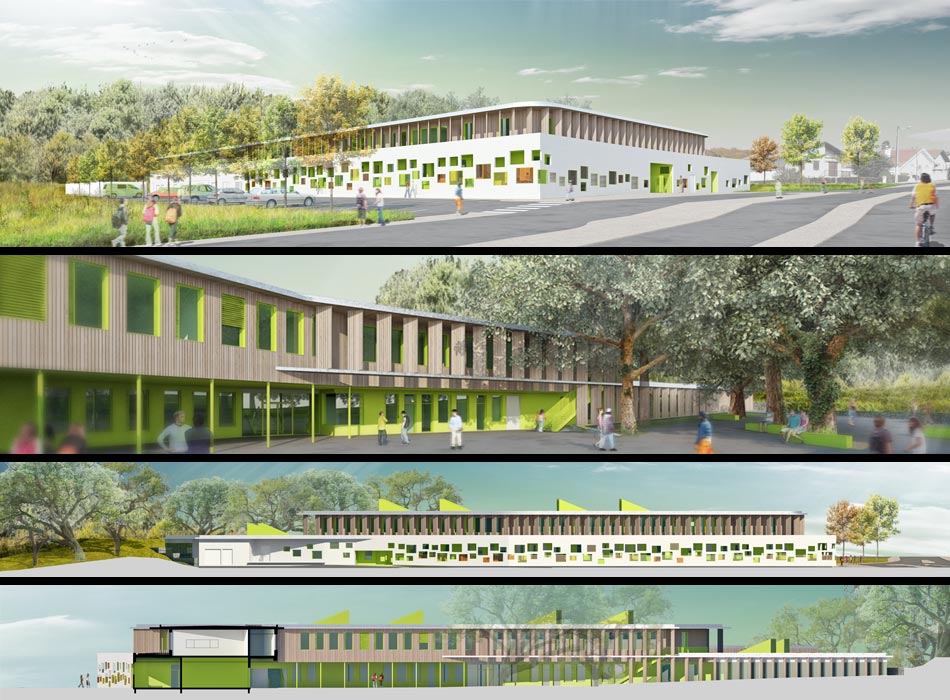 concours d'architecture, image concours, collège de boucau, alc architectes, boucau